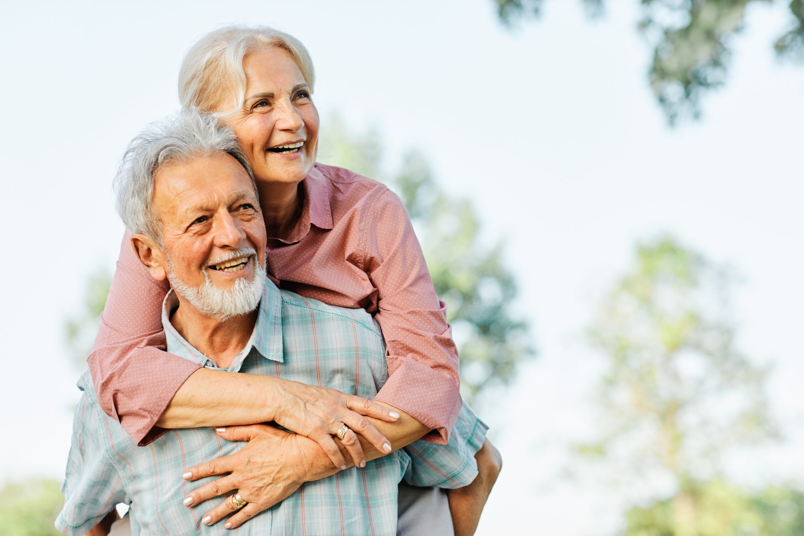 Happy,Active,Senior,Couple,Having,Fun,Outdoors.,Portrait,Of,An